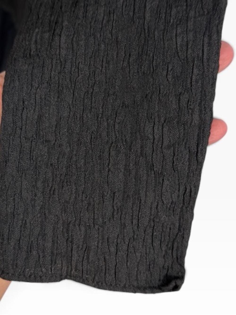 Zara Black Textured Square Neck Long Sleeve Bodysuit Size Medium Minimalist Chic - Picture 3 of 7